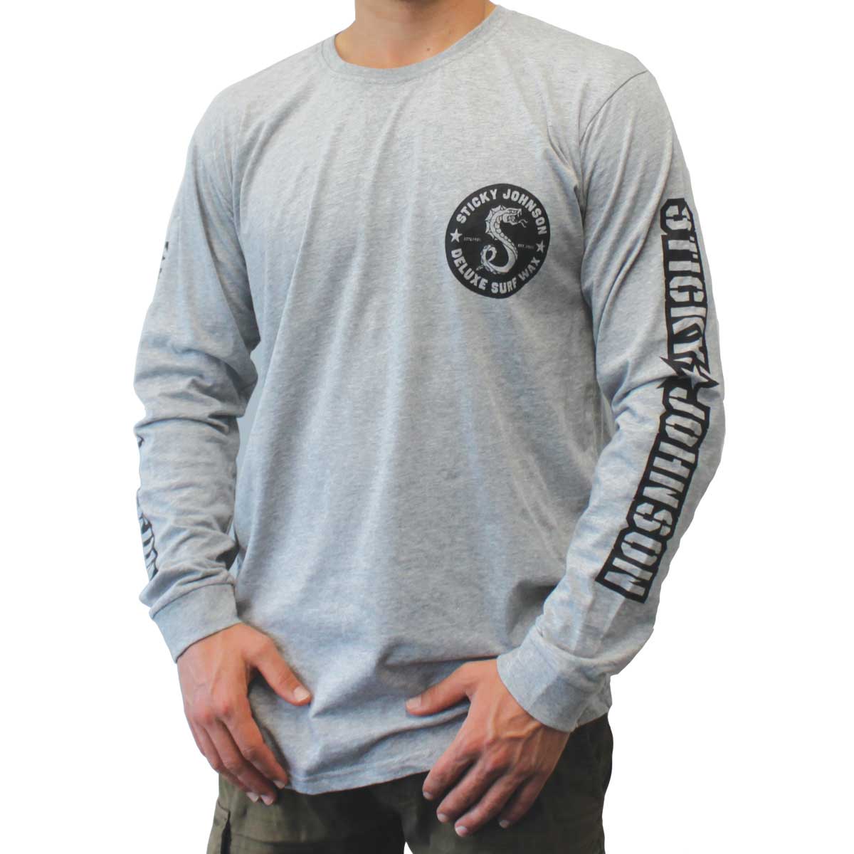 Sticky Johnson Serpent Long Sleeve T – Grey Marle