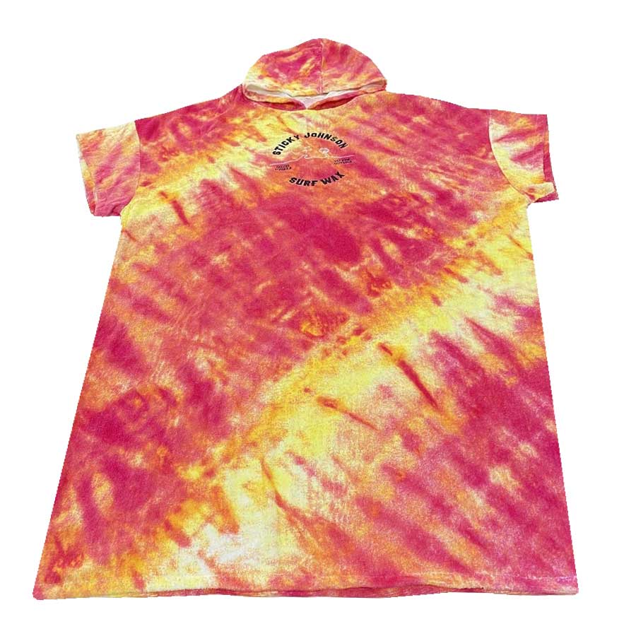 Hooded Towel Tie Dye Red