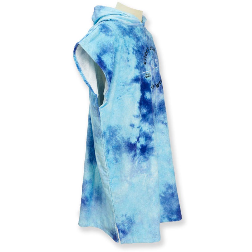 Blue Tie Dyed Hooded Towel