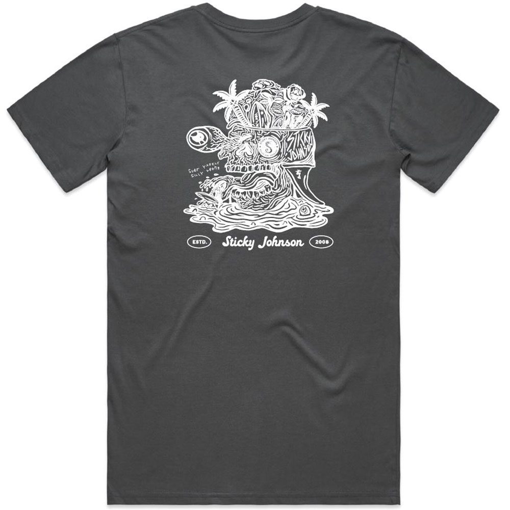 SJ Sticky Skull Tee - Charcoal