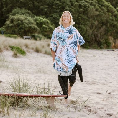 Hooded Towel Floral Palm